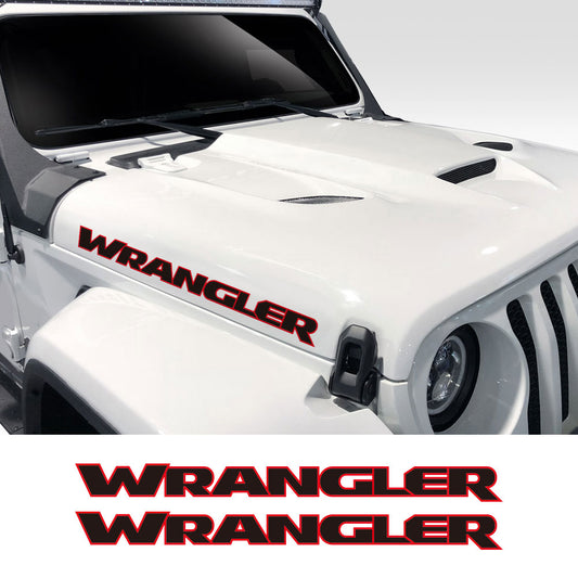 2PCS Car Hood Cover Engine Stickers For Jeep Wrangler JK JL TJ YJ Unlimited Sahara DIY Tuning Accessories Vinyl Bonnet Decals