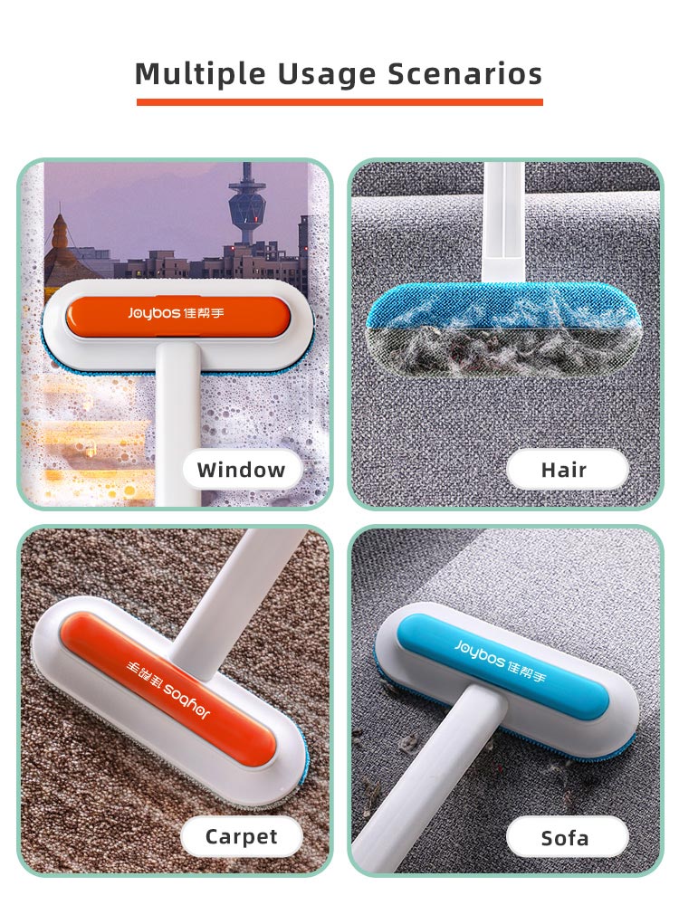 Window Brush Artifact Multi-function Glass Wipe Window Wiper Home Cleaning Tool Double-Sided Glass Wiper Pet Hair Brush