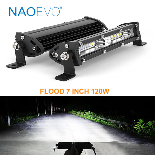 4x4 Off road Led Light Bar Super Slim 120W 12V 24V 7 12 inch Driving Fog LED Work Lamp For Auto ATV SUV Tractor Boat Jeep