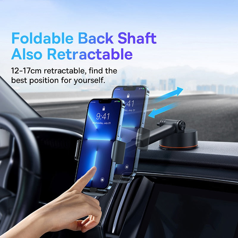 Baseus Car Phone Holder Stand Gravity Dashboard 900° Adjustable Support iPhone 14 Pro Xiaomi Samsung Huawei Mobile Phone Holder