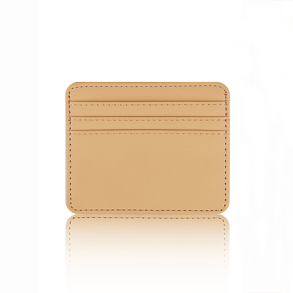RFID Blocking Leather Credit Card Case Fashion Mini ID Card Holder Small Purse for Men Slim Men&#39;s Wallet Cardholder 10.5x7.5cm