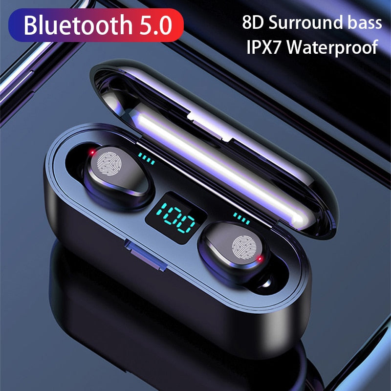 Wireless Headphones Tws Bluetooth Earphones 5.0 Handfree 9D Stereo Sports Wireless Earbuds Waterproof Noise Reduction Headset